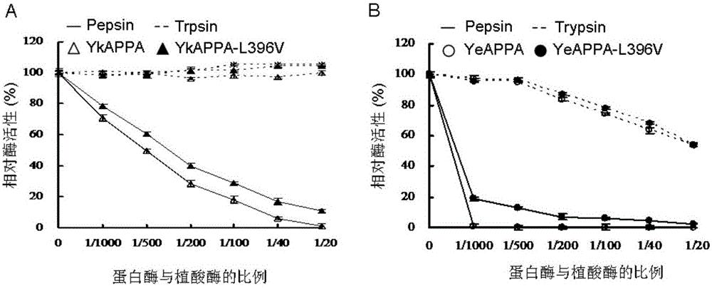 植酸酶突变体YkAPPA-L396V、YeAPPA-L396V及其编码基因和应用