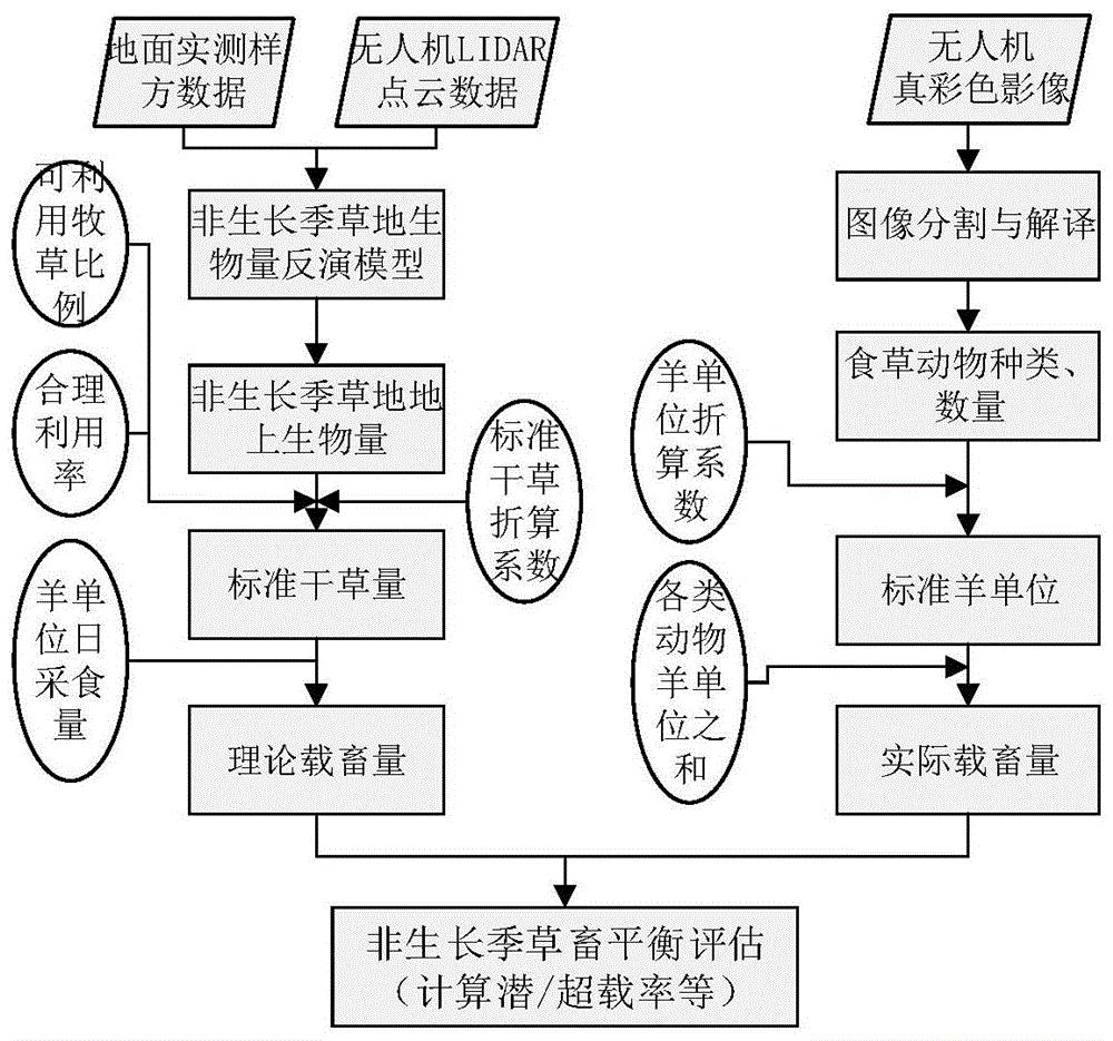 一种基于无人机LIDAR航测技术的非生长季草畜平衡评估方法