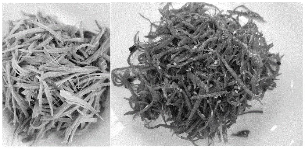 植物基灯影牛肉丝及其制备方法