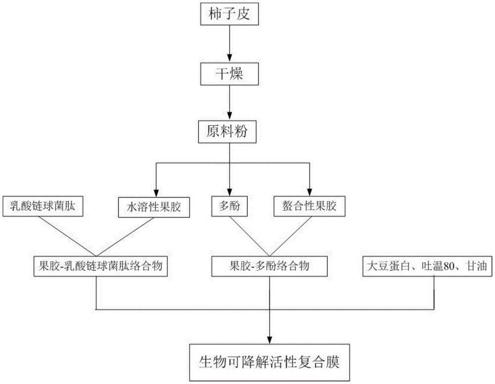 适用于柑橘保鲜的生物可降解活性复合膜的制备方法