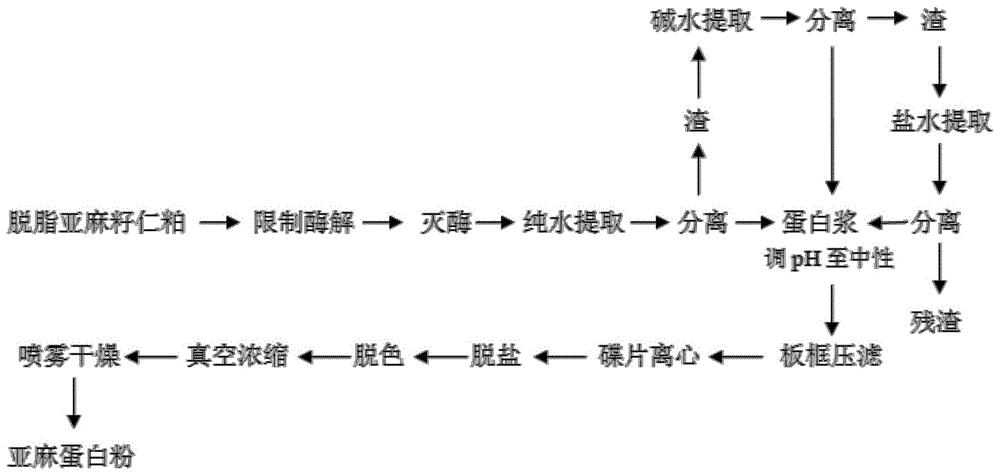 一种亚麻蛋白的提取方法